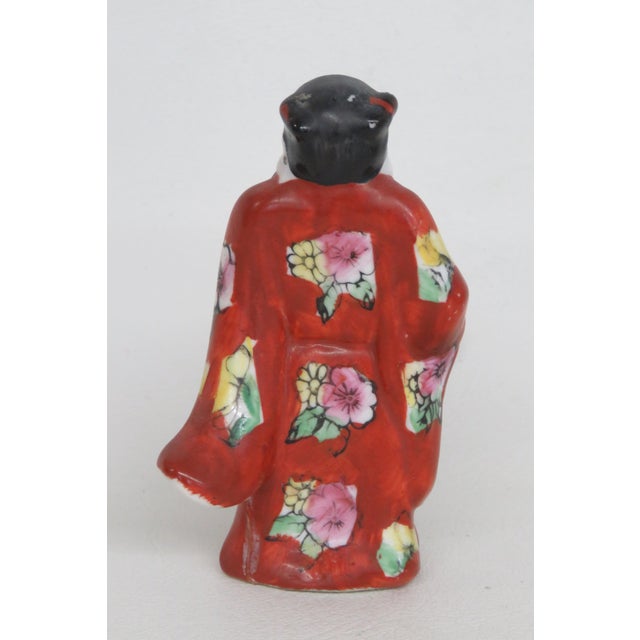 Chinese Porcelain Zhongli Quan Figurine Taoist Mythology Good Fortune Mid Century 4974b For Sale - Image 3 of 10