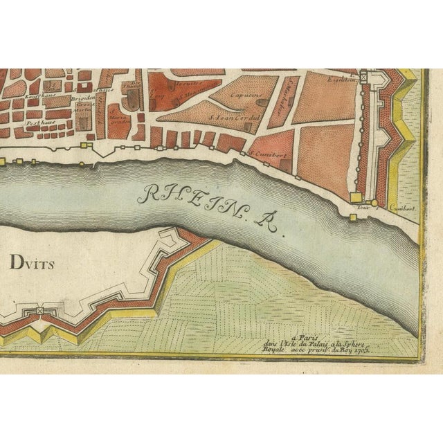 Hand-Colored City Plan of Cologne by Nicolas de Fer, 1705 For Sale - Image 6 of 8