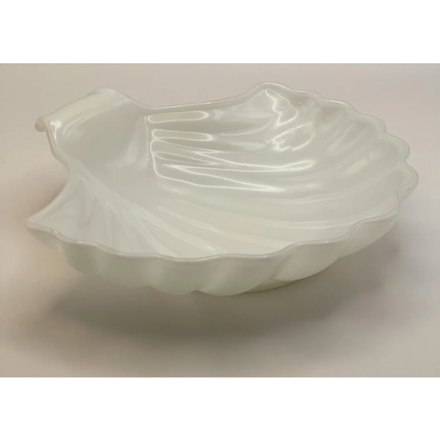 Vintage Milk Glass Seashell Dish For Sale In Jacksonville, FL - Image 6 of 10