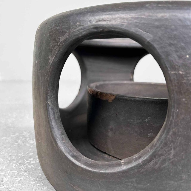 Boho Chic Minimalist Earthenware Fire Pot, Japan, 1890s For Sale - Image 3 of 17