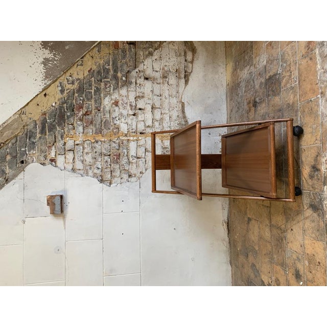 Folding Wooden Serving Cart, 1960s For Sale - Image 4 of 14