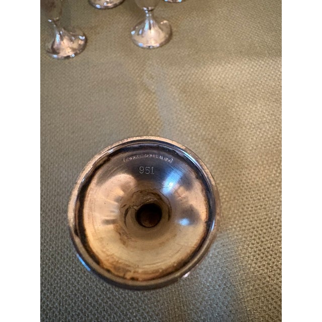 20th Century Gorham Sterling Silver Trumpet Style Cordials, Model #951 - Set of Six For Sale In Savannah - Image 6 of 6