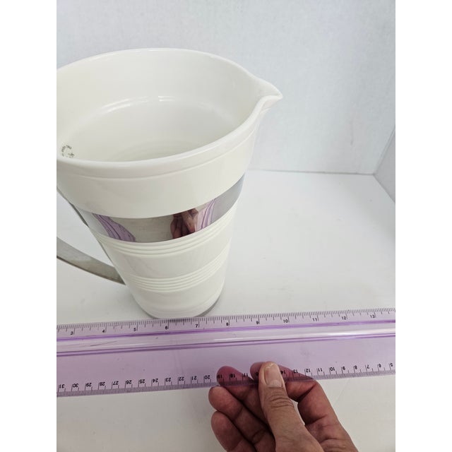 Contemporary Lenox Pitcher From the Tin Can Alley Pattern For Sale - Image 3 of 6