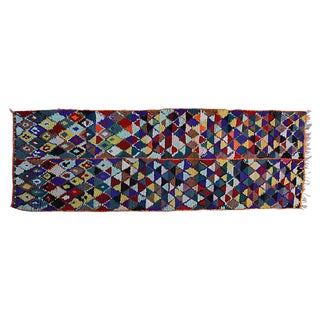 Multi-Colored Moroccan Runner - 3' 2" x 10' For Sale