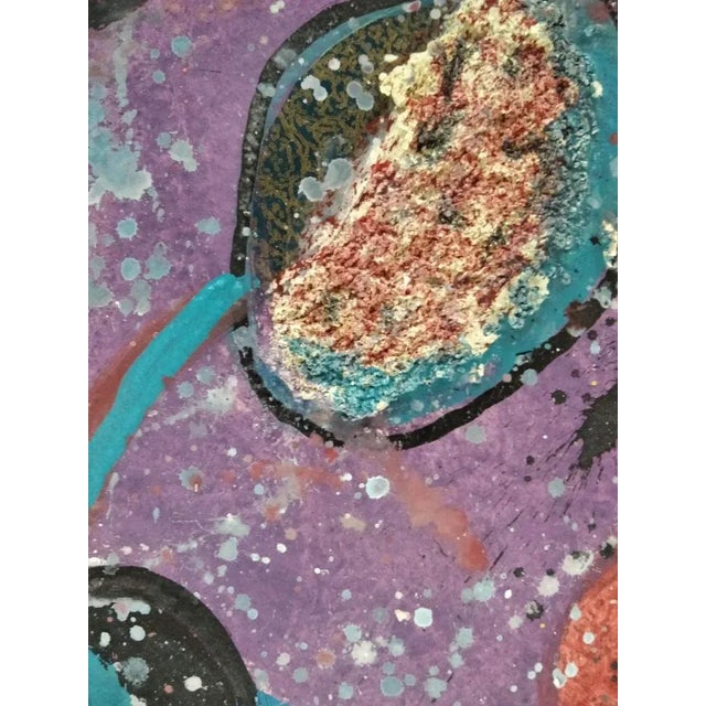 Domingo Millan, Composition, 1986, Mixed Media on Paper For Sale - Image 3 of 7