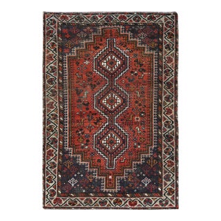 1960s Red Vintage Oriental Rug For Sale