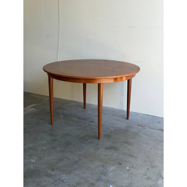 Mid-Century Modern Vintage Danish Teak Round Dining Table by Skovmand & Andersen MCM 1960s For Sale - Image 3 of 10