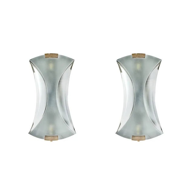 1960s Model 2225 Wall Lights by Max Ingrand for Fontana Arte, 1960s, Set of 2 For Sale - Image 5 of 5