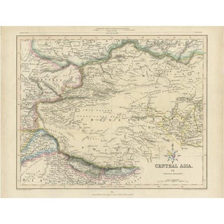 Antique Map of Central Asia, 1841 For Sale
