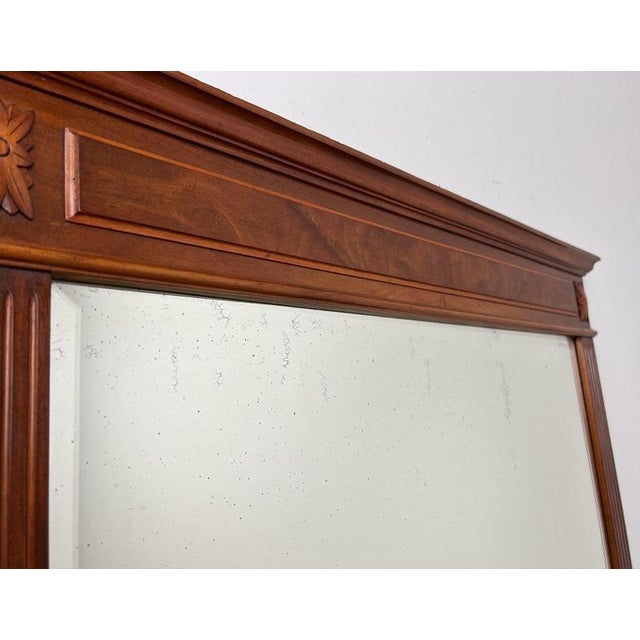 Antique French Carved Walnut Wall Mirror For Sale - Image 5 of 11