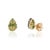 Metal Modern 1.6ct Carved Green Tourmaline Leaf Stud Earrings in 14k Yellow Gold- 2 Pieces For Sale - Image 7 of 14