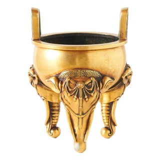 Gilt Bronze Censer with Elephant-Form Legs For Sale