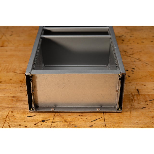 Gray Vintage Burroughs Metal Shelving Salesman Sample Kit For Sale - Image 8 of 11