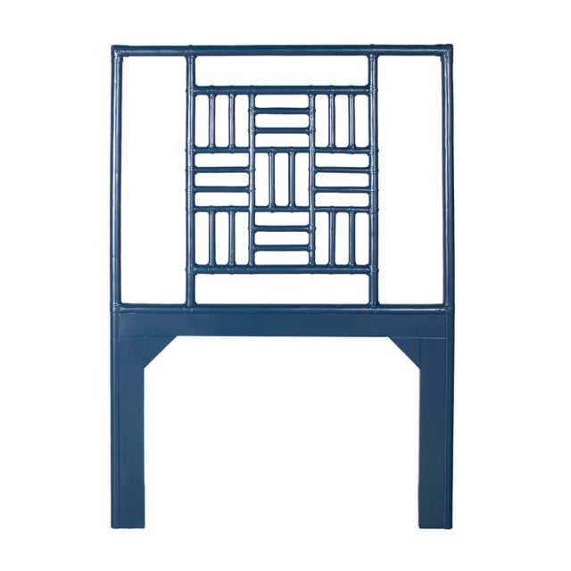 Not Yet Made - Made To Order Finn Platform Bed Twin - Navy For Sale - Image 5 of 12