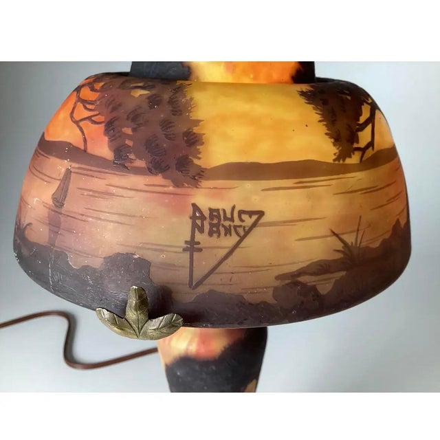 Daum Nancy Antique 19th Century French Daum Nancy Table Lamp For Sale - Image 4 of 12