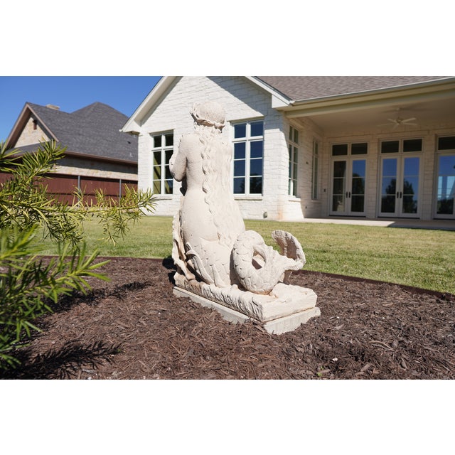 Stone 1990s Large White Garden Statue For Sale - Image 7 of 13