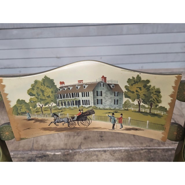 Green 1970s Hitchcock Windsor Chairs with President John Adams - Set of 2 For Sale - Image 8 of 11