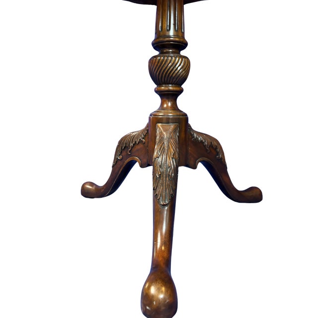 Maitland - Smith Maitland-Smith 37" Flame Mahogany Pie-Crust Table For Sale - Image 4 of 6