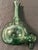 1970s Vintage Emerald Green Glass Bottle With Topper For Sale - Image 5 of 7