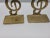 Vintage Brass Treble Clef Music Note Bookends - a Pair For Sale - Image 6 of 8