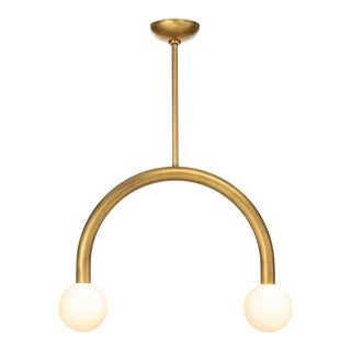 Regina Andrew Happy Steel Pendant, Small, Natural Brass For Sale
