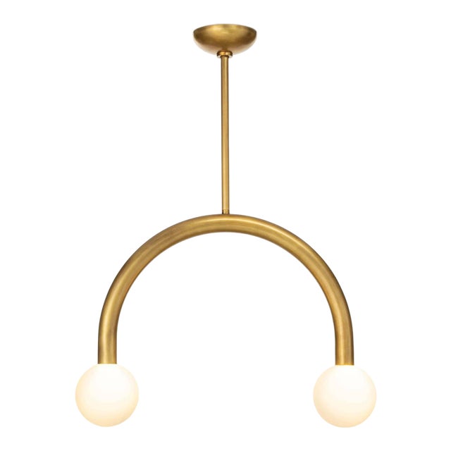 Regina Andrew Happy Steel Pendant, Small, Natural Brass For Sale
