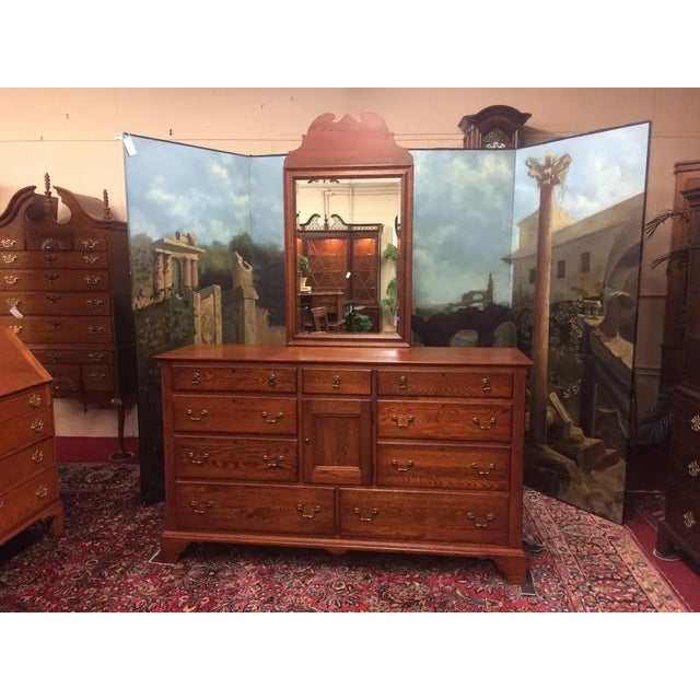Lexington Bob Timerberlake Oak Dresser With Mirror For Sale - Image 6 of 11