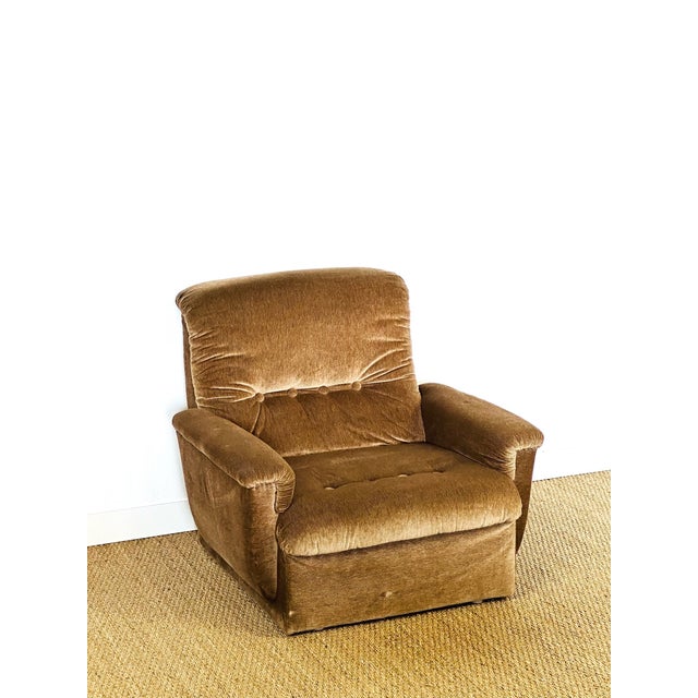 Vintage Modular Velvet Sofas and Armchairs, 1960s, Set of 6 For Sale - Image 12 of 18
