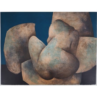 Claude Gaveau, Nu de dos (bleu), Lithograph For Sale