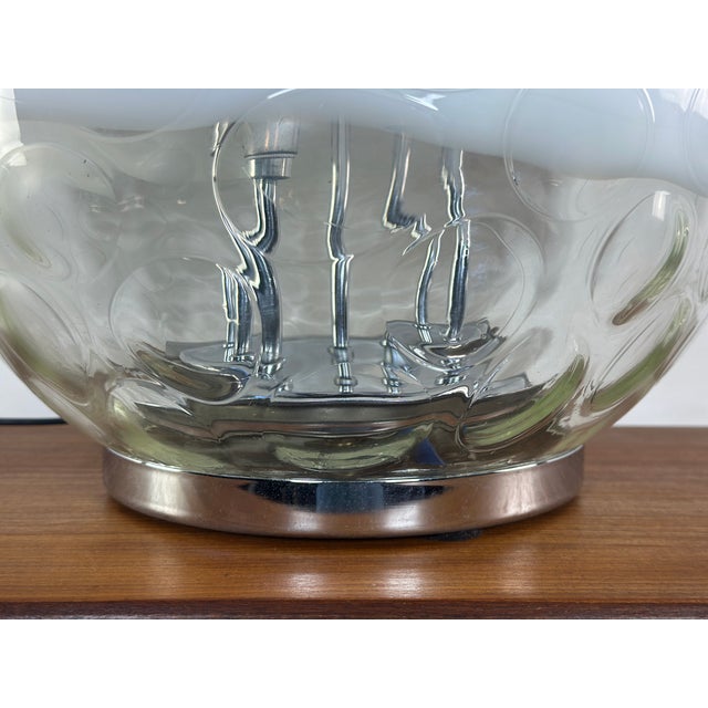 Vintage Murano Glass Ball Lamp with Blown and Bubbled Surface, 1970s For Sale - Image 9 of 14