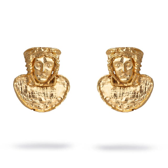 Metal Medusa’s Gaze Stud Earrings, A Pair For Sale - Image 7 of 7