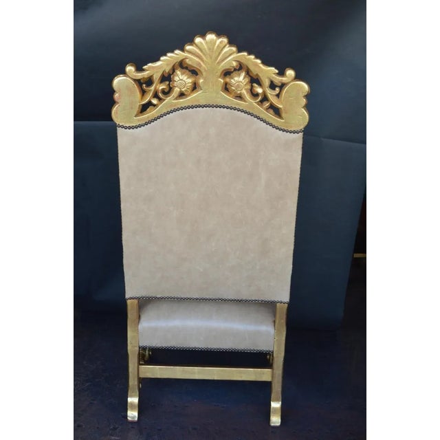 19th Century Italian Trono / Throne Chair For Sale - Image 4 of 9