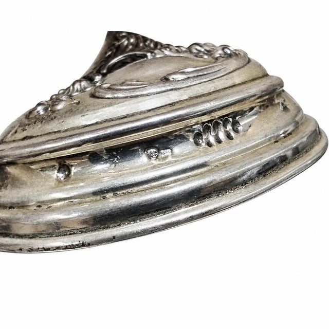 Metal 19th Century Glass and Silver Stemmed Goblet For Sale - Image 7 of 9