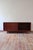 Teak Sideboard with Sliding Doors and Black Vinyl Top, 1970s For Sale - Image 4 of 18