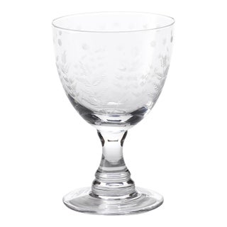 Spring Leaves Cut Design Red Wine Glass, Set of 4 For Sale