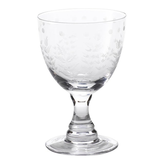 Spring Leaves Cut Design Red Wine Glass, Set of 4 For Sale