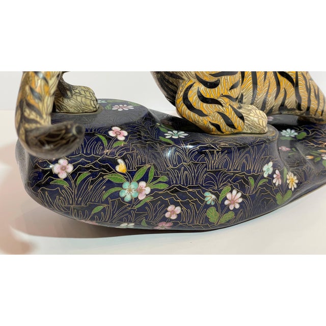 Vintage Chinese Cloisonne Tiger For Sale - Image 10 of 15