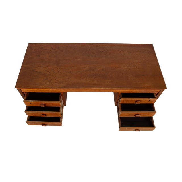Wood 1960s Mid-Century Danish Teak Desk For Sale - Image 7 of 11