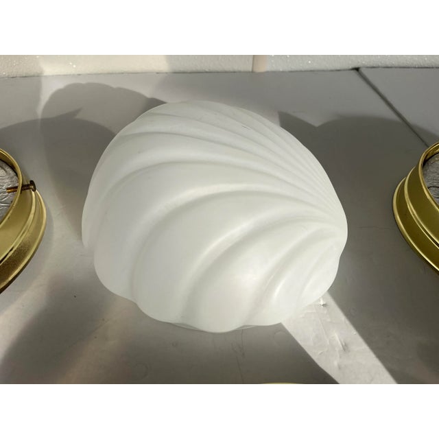 1970s Scallop Shell Wall Lights - Set of Three For Sale - Image 6 of 11