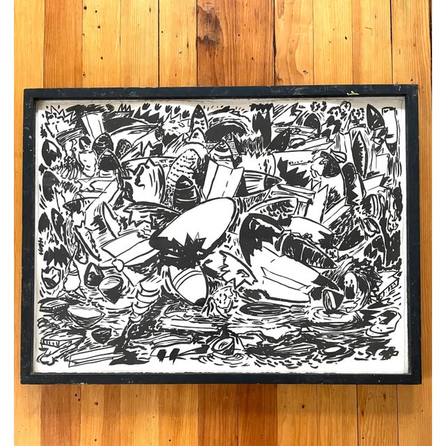 Kermit Oswald Ink on Paper, Noted Co Artist on Many Kieth Haring Paintings For Sale In New York - Image 6 of 6