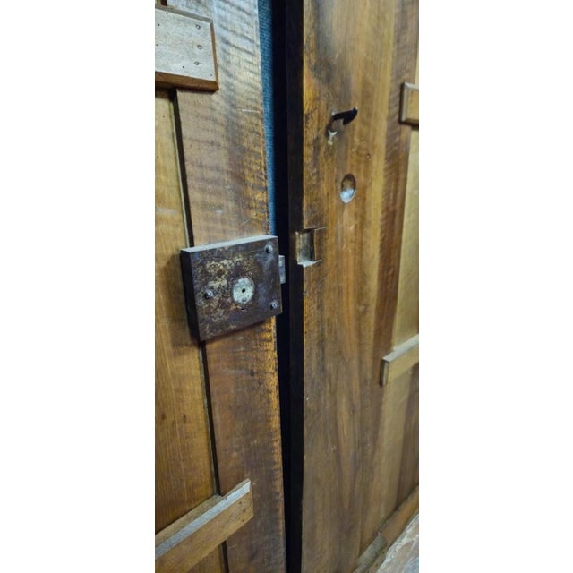 Brown Antique Walnut Cabinet Doors, 1890s, Set of 2 For Sale - Image 8 of 11