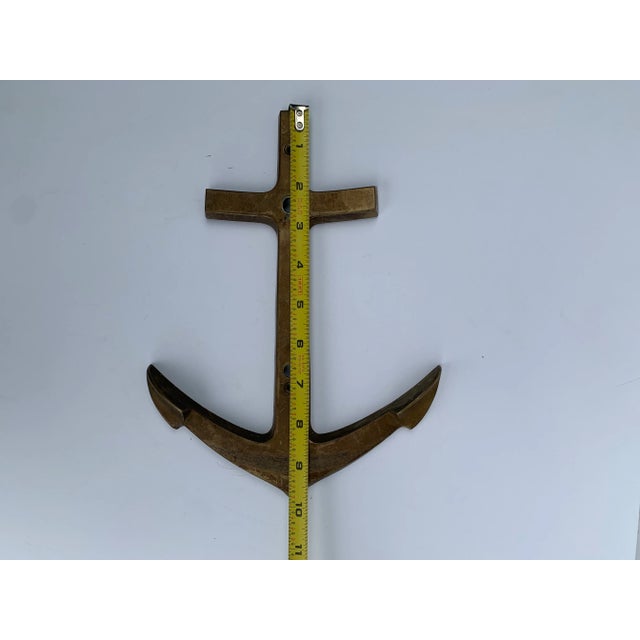 Vintage Brass Nautical Anchor Wall Decal For Sale In Seattle - Image 6 of 8