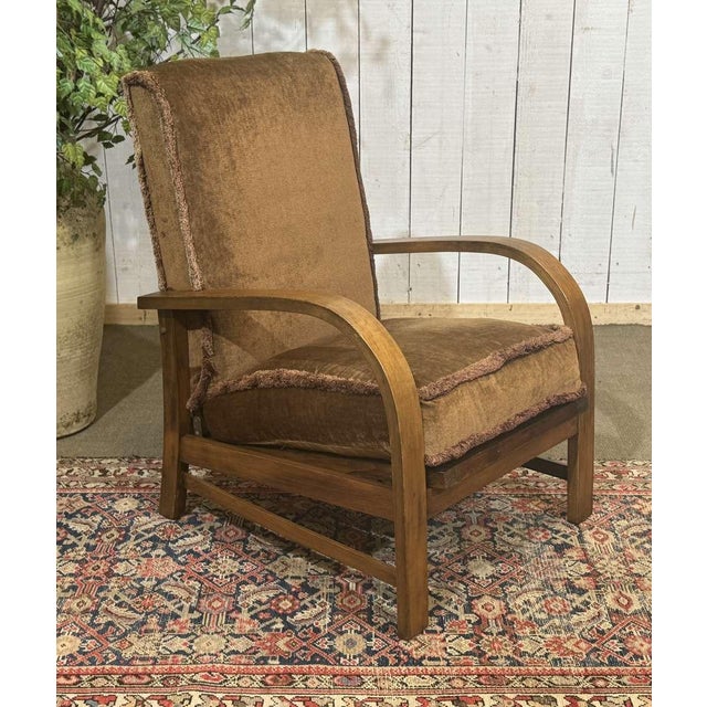 English Bridge Chair in Beech, 1930s For Sale - Image 11 of 12