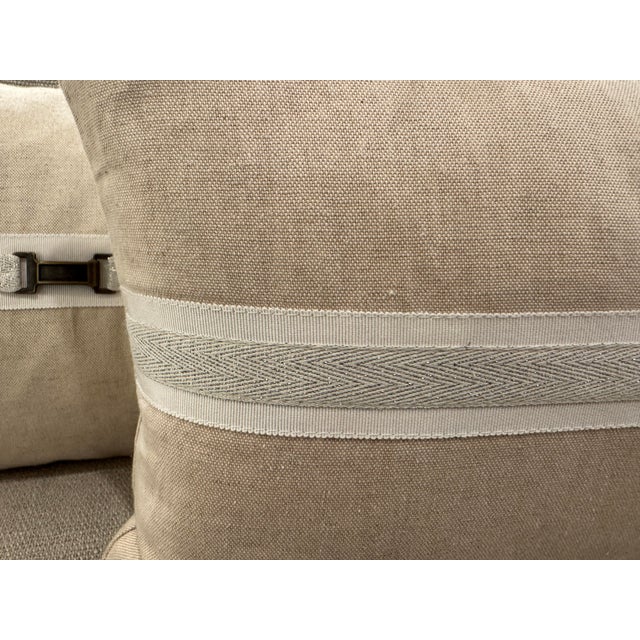 Thom Filicia Home Collection Frost Buckle Lumbar Pillows, Pair For Sale In San Francisco - Image 6 of 12