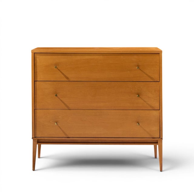 Paul McCobb for Planner Group Mid Century 3-Drawer Chest Dresser This chest measures: 36 wide x 18.25 deep x 33.5 high...