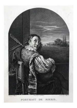 1789 Self-Portrait of Frans Van Mieris Mezzotint