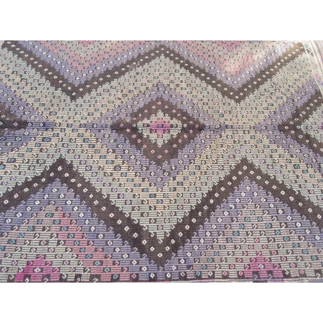 Turkish 1960s Turkish Denizli Kilim Rug For Sale - Image 3 of 6