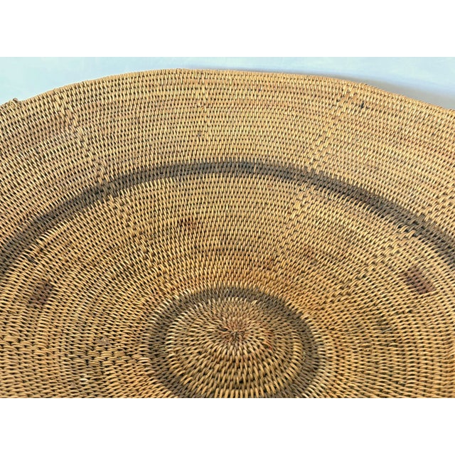 Vintage Native American Natural Fiber Woven Bowl/Basket From the Mid 20th Century For Sale - Image 9 of 14