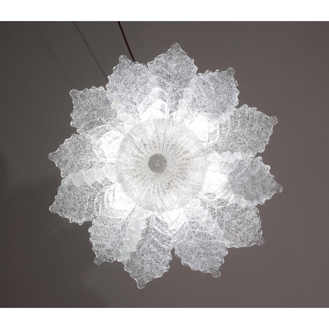 Ischia, Murano Clear Trasparent Vintage Glass Ceiling Light, 1970s For Sale - Image 12 of 12