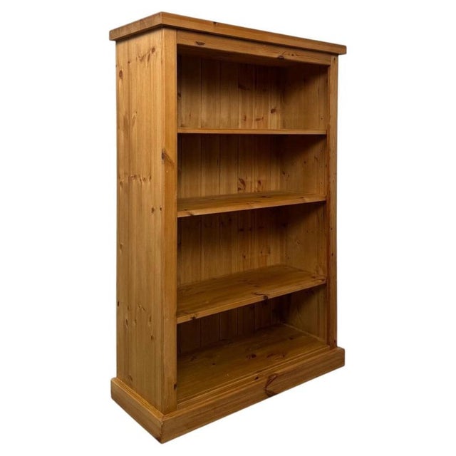 Mid-Century Pine Bookcase with Open Shelves For Sale - Image 4 of 11